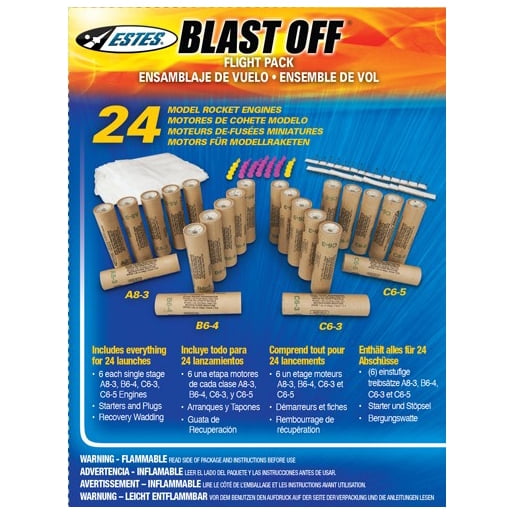 24 Pack for sale online Estes Blast off Flight Pack of Model Rocket Engines 