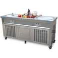 thumbnail image 1 of Kolice Commercial ETL NSF UL Fried Ice Cream Machine-Double 22" Round Pans,Smart Temperature Control,Transparent Sneeze Guard,10 Refrigerated Buckets, 1 of 9
