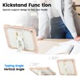 thumbnail image 5 of XYX for iPad 9th/8th/7th Generation 10.2 inch Case, 3in1 Heavy Duty Shockproof Tablet Case with Stand, Shoulder Strap, Cream Rose Gold, 5 of 7