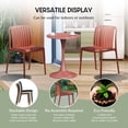 thumbnail image 6 of WestinTrends Playa 7-Piece Outdoor Patio Dining Table Set With Stackable Patio Chairs, Red, 6 of 16