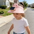 thumbnail image 6 of ROLKFUK Solar Powered Fan Visor Hat with Built-in Fan for Outdoor Activities, Lightweight Cooling Sun Visor for Men Women, Adjustable Solar Cap for Beach Hiking Gardening, Pink, 6 of 6