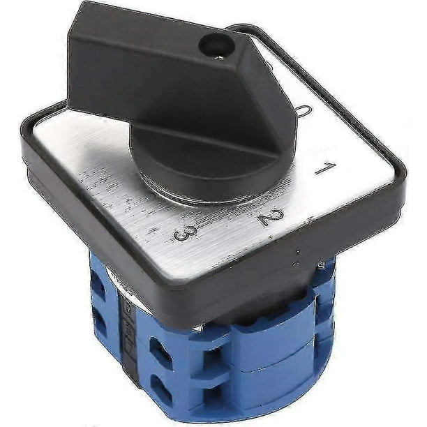 Changeover Switch, Rotary Switch 660V 20A 4-Position 2 Pole Rotary Selector Universal Rotary Cam - PJ