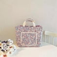thumbnail image 5 of Niusricy Portable Baby Diaper Handbag, Flower Print Lightweight Shoulder Bags Large Capacity Mommy Bags, 5 of 7