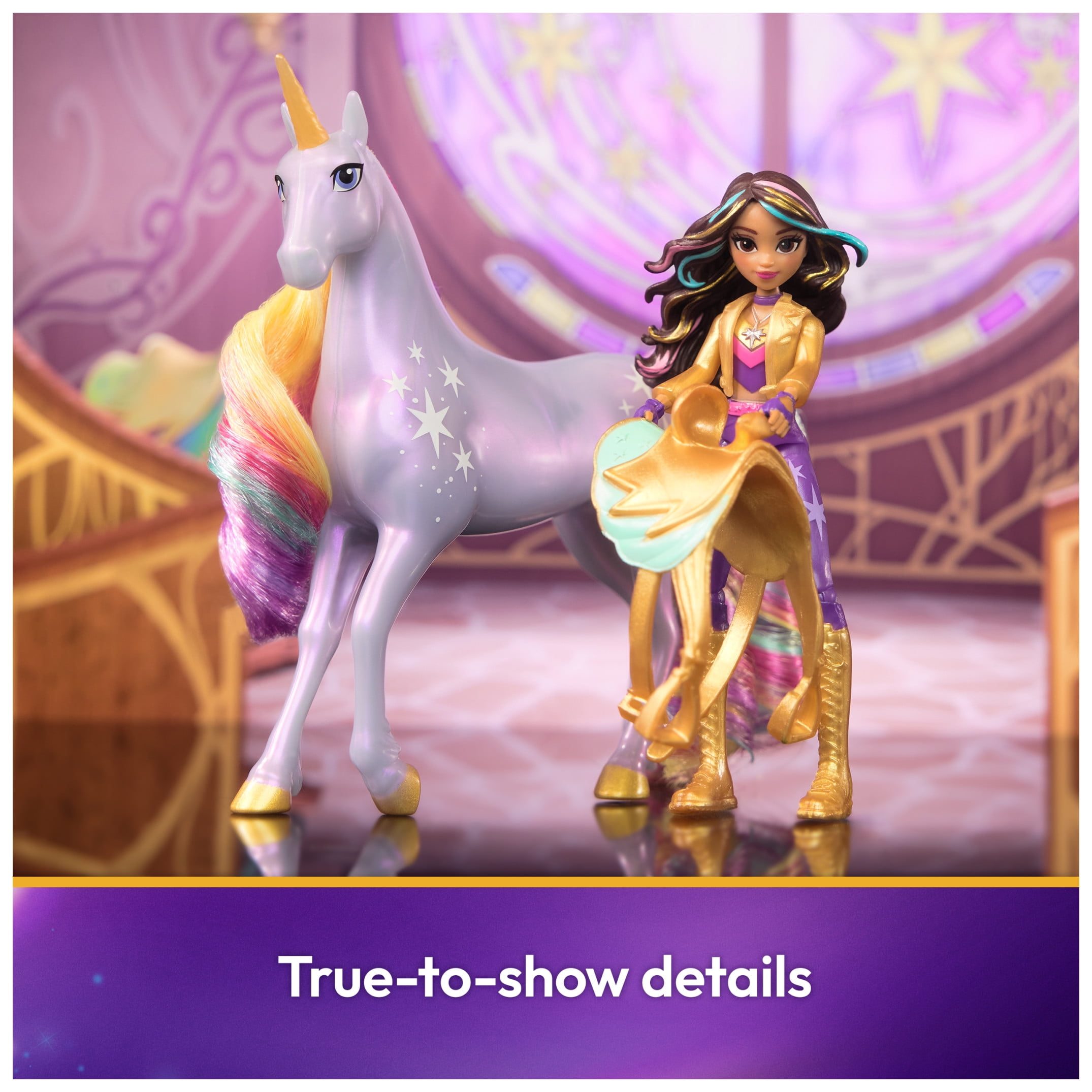 Unicorn Academy, Sophia & Wildstar with 2 Riding Accessories, Toys for Girls Ages 4+