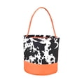 thumbnail image 2 of Halloween Pumpkin Candy Basket, Flax Candy Bag Tote with Handle for Trick Or Treat, Reusable Gift Storage Bucket for Halloween Party Decorations, 2 of 6