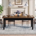 thumbnail image 4 of Tribesigns 63" Wood Dining Table, Farmhouse Dining Room Table for 4-6 People, Rectangular Kitchen Table for Dining Room, Living Room, 4 of 5