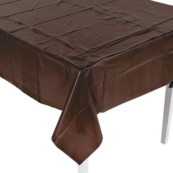 Chocolate Plastic Tablecover (54"X108 - Party Supplies - 1 Piece