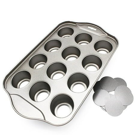 

Liveday 12 Mini Cake Tray Cheesecake Cup Non Stick Muffin Cupcake Baking Tin Pan