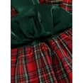 thumbnail image 6 of Sunisery Toddler Baby Girls Christmas Dress Ruffled Tulle Bowknot Plaid Party Pageant Princess Dresses Fall Clothes, 6 of 7