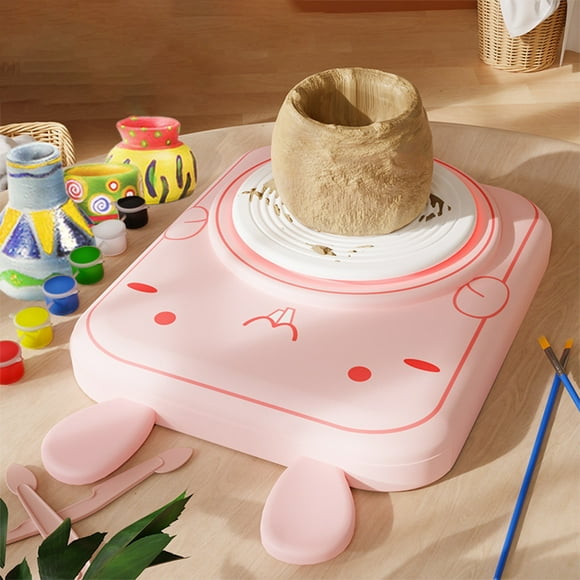 Fasiaou Pottery Wheel for Kids: Complete Pottery Kit for Beginners with Air Dry Clay - Sculpting Clay Tools & Arts Supplies Arts - Crafts for Girls Ages 4-8 Crafts Kits for Kids Ages 8-12
