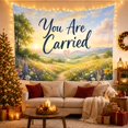 thumbnail image 3 of Pastoral Winding Dirt with Path Leading Through Wildflowers, Mystical Fantasy for Space Lovers, Galaxy Room Decor, Valentine'S Day Gift, Tapestry Wall Hanging for Bedroom and Dorm, 3 of 7