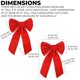 thumbnail image 2 of Good Old Values ​​Lazo navideño de terciopelo rojo, 9 pulgadas x 16 pulgadas, paquete de 4 lazos navideños, 2 of 5
