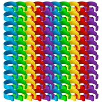 HomiTools 100 Pieces Chicken Leg Rings Chicken Identification Leg Poultry Leg Clip On Leg Rings for Chicken Poultry Tags Chicken Identification Blue