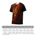 thumbnail image 6 of LAOLIUSN Men’s Dragon T Shirt 3D All Over Print Graphic Tee, Dark Fantasy Fire Dragon Face with Glowing Eyes, Short Sleeve Crewneck Streetwear Shirt S-4XL, 6 of 7