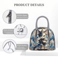 thumbnail image 4 of Fotbe Exotic Blue Cat Bolsa de Almuerzo con Estampado, Lonchera Aislada, Contenedor de Comida Reutilizable Tipo Cooler a Prueba de Fugas, 4 of 6