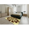 thumbnail image 4 of Ahgly Company Indoor Square Patterned Blood Red Brown Area Rugs, 7' Square, 4 of 6