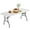 WHITE, variant on YRLLENSDAN,Folding Table 6FT,Folding Dining Table,Portable Table Camping,Plastic Long Table,with Carrying Handle,Suitable for Outdoor Use,White