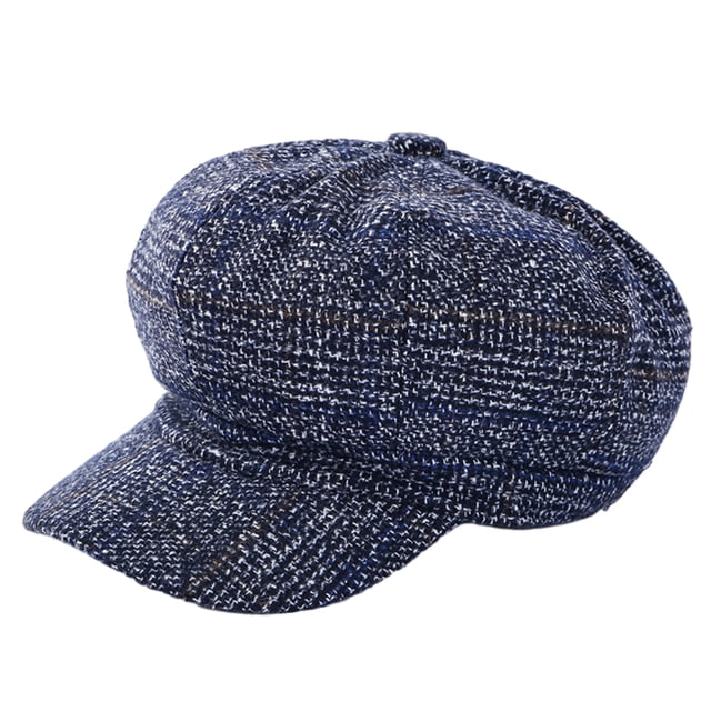 Boinas para mujer Gorro de lana a cuadros Gorra de repartidor de periódicos para mujer Boina para mujer Gorro de repartidor de periódicos Gorra de lana francesa Clásica Otoño Primavera