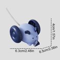 thumbnail image 4 of Electric Toy Mouse Rechargeable Motion Activated 2.56x2.48x1.57 Inch Blue Pink, Interactive Automatic Cat Toy Obstacle Avoidance Self Righting Quiet Wheels for Indoor Cats Kittens Night Play, 4 of 10
