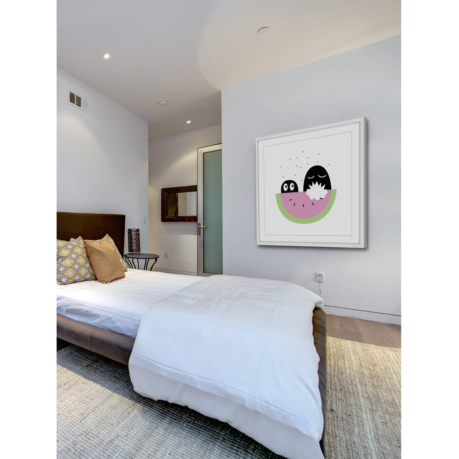 Marmont Hill "Watermelon Bite" by Katarina Snygg Framed Painting Print