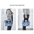 thumbnail image 6 of Insulated Crossbody Lunch Bag 10L Lunch Tote with Adjustable Shoulder Strap for Work Office Picnic Blue and White Snowflake, 6 of 6