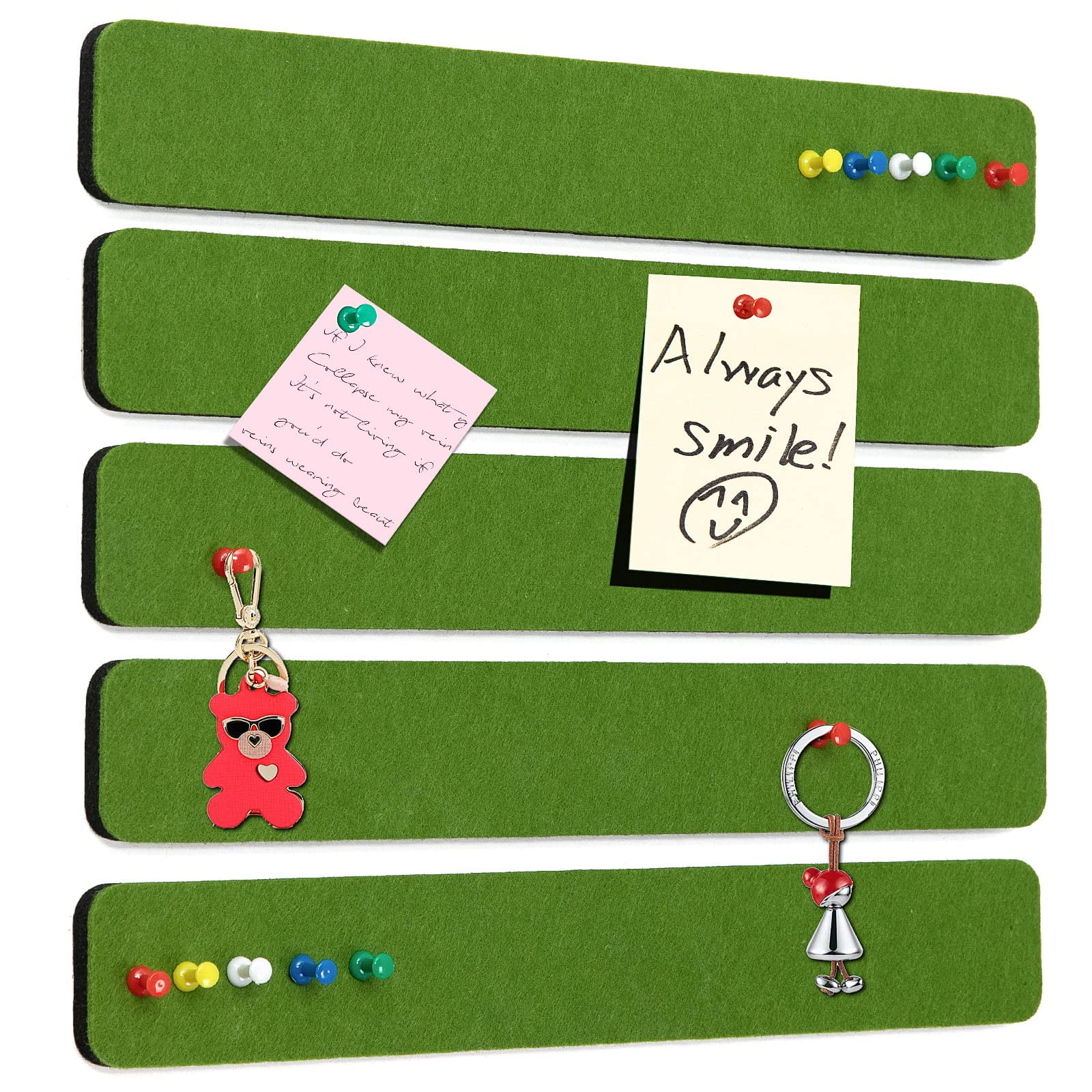 ALANBOOM 6Pcs Rectangle Felt Cork Board Bar Strips with 35 Pushpins, Self  Adhesive DIY Bulletin Board Pin Board for Office School Home Wall Decor  Stickers Memos Schedules Photos Display(Gradual Grey) - Yahoo