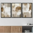 thumbnail image 3 of wall26 Framed Canvas Print Wall Art Set Pastel Watercolor Duotone Brown Landscape Abstract Shapes Illustrations Modern Art Decorative Multicolor for Living Room, Bedroom, Office - 16"x24"x3, 3 of 5