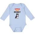 thumbnail image 3 of Inktastic Siberian Husky Dog Puppy Boys or Girls Long Sleeve Baby Bodysuit, 3 of 5