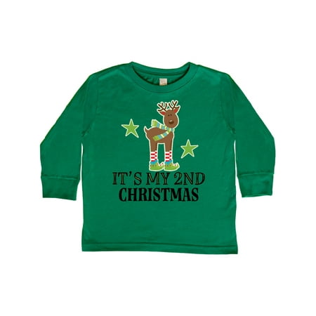 

Inktastic 2nd Christmas Reindeer Gift Toddler Boy or Toddler Girl Long Sleeve T-Shirt