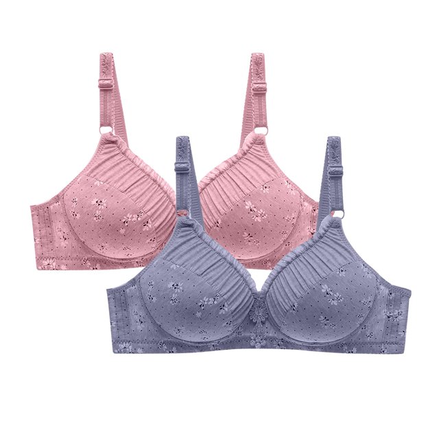 LOVZFMLL Soutiens-Gorge pour Femmes 2 Pcs Grande Taille Ventilé Sans Armature Vert 38/85