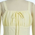 thumbnail image 4 of IDOPIP Tween Girls Long Corset Dress for Middle School Dance Party Summer Vacation Sundresses Holiday Junior Dresses Teen Smocked Homecoming Prom Dress 15-16 Years Yellow, 4 of 7