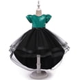 thumbnail image 1 of Vestido de niña Vestido de princesa Vestido de pasarela con cola Vestido de malla peluda con lentejuelas para niña de tamaño mediano, 1 of 6