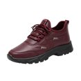 thumbnail image 2 of EKVAHL Orthopedic Walking Shoes for Women, Wide Width Lace‑Up Sneakers, Durable Synthetic Upper Daily Casual Tennis Shoes Red, 2 of 5