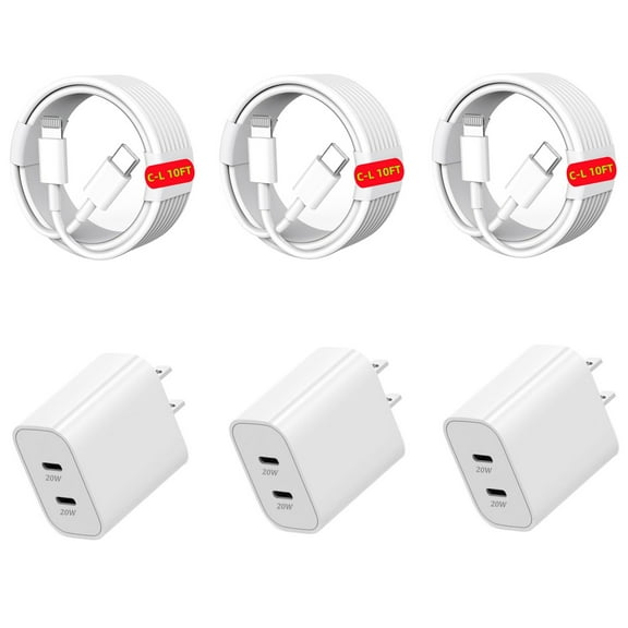 Iphone13 14 Fast Charger[MFI Certified] Dual Port PD 3.0 Power USB C Wall Charger Adapter with 10ft Lightning Cable Compatible for IPhone 14/13/12/Mini/ Pro/Pro Max/SE 2020/11/Pro Max/XS/XS Max/XR/8P
