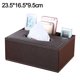 thumbnail image 2 of Funda rectangular de piel sintética para caja de pañuelos – Soporte multifuncional para caja de pañuelos con caja de control remoto, organizador remoto de bolígrafo decorativo para el, 2 of 5