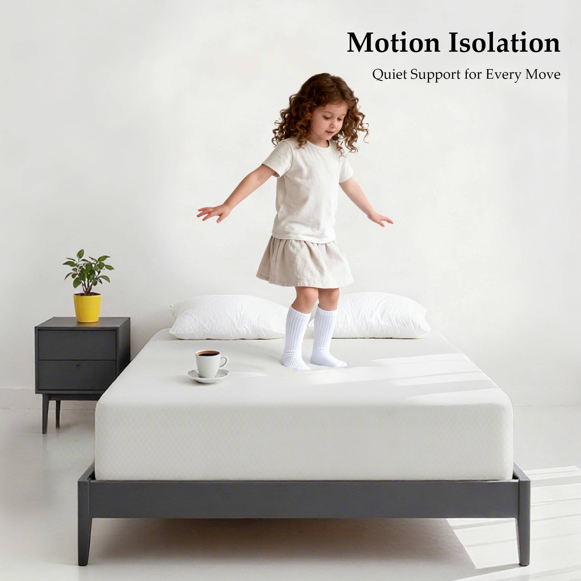 Leovanni 6" Gel Memory Foam Mattress, Twin - 2-Layer Design with Removable & Washable Cover, Medium Firm Support, CertiPUR-US Certified
