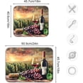 thumbnail image 3 of Grapes Wine Glass Bottle Dish Drying Mat for Kitchen Counter Absorbent Microfiber Drying Pad, Medium 16x18 in, 3 of 7