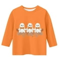 thumbnail image 3 of Bnwani Halloween Long Sleeve Toddler Shirts Plain Crew Neck Casual Printed Tops, 3 of 4