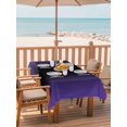 thumbnail image 2 of Outdoor Table Cloth with Umbrella Hole and Zipper, Purple Black Ombre Waterproof Rectangle Tablecloth 54"x80", Gradient Contemporary Abstract Art Washable Table Cover for Outside Party Patio Picnic, 2 of 8