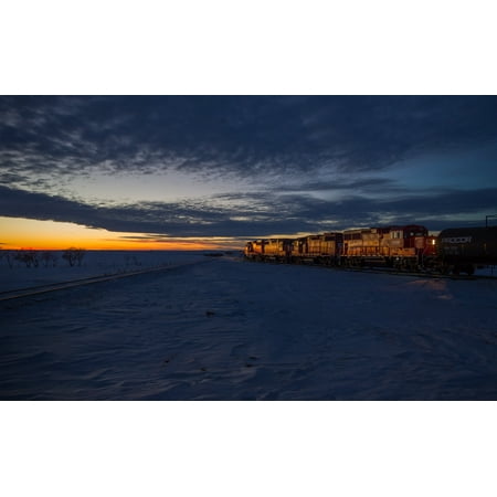 Canadian Pacific Steam Engine - LAMINATED POSTER Two Canadian Pacific Railway EMD GP20C-ECO (first and fourth engine) and two GP38-2 (middle) are shu Poster Print 24 x 36