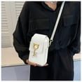 thumbnail image 6 of Ladies Crossbody Bag, Zipped Mobile Phone Bag, Mini Over Shoulder Handbag Purse, Gift for Family, Wife or Friends, Lightweight Bags Travel, White, 6 of 7