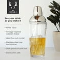 thumbnail image 3 of Viski Admiral Crystal Cocktail Shaker, Home Bar, Bartender Gifts, 25 oz, 3 of 8