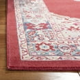 thumbnail image 3 of SAFAVIEH Merlot Kristal Floral Bordered Area Rug, Red/Aqua, 9' x 13', 3 of 7