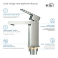 thumbnail image 6 of Kibi Cubic Single Handle Bathroom Vanity Sink Faucet, 6 of 10