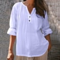 thumbnail image 2 of Fashion Womens Tops 2026 Plus Size Shirts Casual Loose Fashion Long Sleeve Solid Color Round Neck Pullover Shirt, 2 of 5