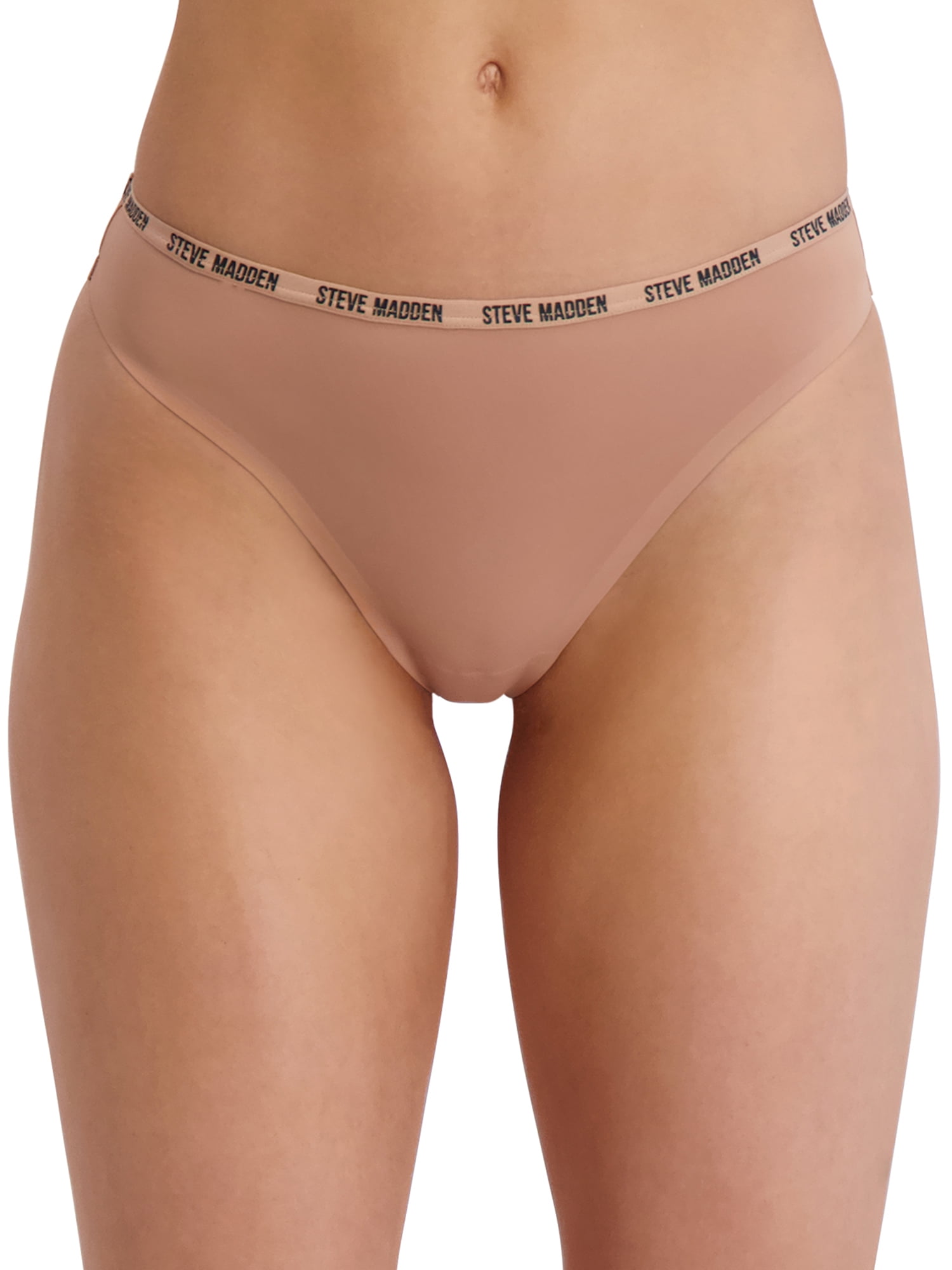 Steve Madden Women's Microfiber Thong Panties, 5-Pack, Sizes S-XL