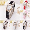 thumbnail image 4 of Kuymtek 5pcs Mujeres Elegante Retro Lujo Reloj Cuarzo Relojes Pulsera Cuero (Blanco), 4 of 5