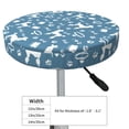 thumbnail image 4 of Kdxio Poodle Dog Print Stool Covers Round,Stretch Round Bar Stool Covers Washable Bar Stool Cushion Slipcover for 12-15 Inch Chair, 4 of 7