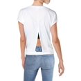 thumbnail image 2 of Splendid Womens Sheer V Neck T-Shirt White XS, 2 of 2