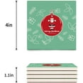thumbnail image 3 of FMSHPON Merry Christmas Santa Claus Set of 4 Coaster for Drinks, Absorbent Ceramic Stone Coasters Cup Mat with Cork Base for Home Kitchen Room Coffee Table Bar Decor, 3 of 4